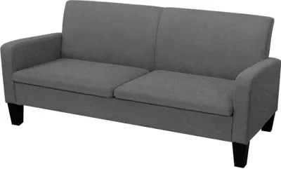 Produktbild von The Living Store 3-Sitzersofa 180 x 65 x 76 cm Dunkelgrau
