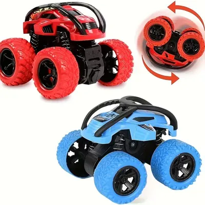 Produktbild von Monster Truck Spielzeug 2er Set Reibungsantrieb Bunt Kunststoff