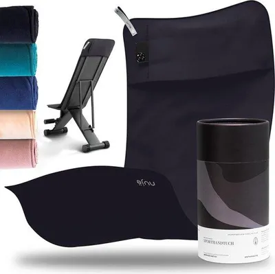 Produktbild von Famanu Fitnesshandtuch mit Tasche, Mikrofaser, Geschenkverpackung - Extra groß