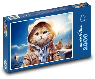 Produktbild von martinpuzzle - Puzzle 2000 Teile - Matrosenkatze