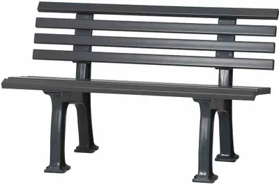 Produktbild von Gartenbank >Ibiza< in anthrazit, Kunststoff - 54x74x120cm (BxHxT)