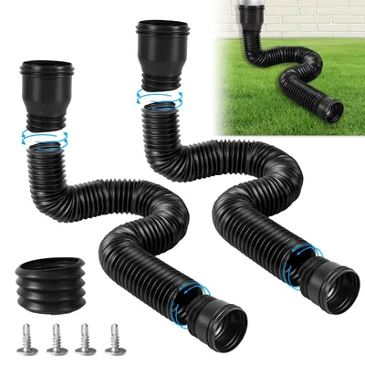 Obrázok produktu pre Solidchoice – Súprava flexibilných odvodňovacích rúr pre dažbové žľaby, 80/100 mm