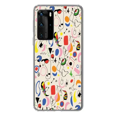 Produktbild von MuchoWow® Handyhülle Schutzhülle Hülle für Huawei P40 Pro Muster - Abstrakt - Kunst Silikon Softcase Handy Hülle - Schutz