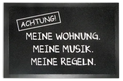 Produktbild von Achtung Fußmatte Meine Musik. Meine Wohnung.Meine Regeln.