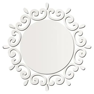 Produktbild von Spiegelsticker 27 cm - Selbstklebend Silber - Wanddekoration