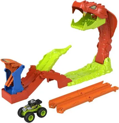 Image de HOT WHEELS Camion de monstres et jeu de piste JJN44 Multicolore