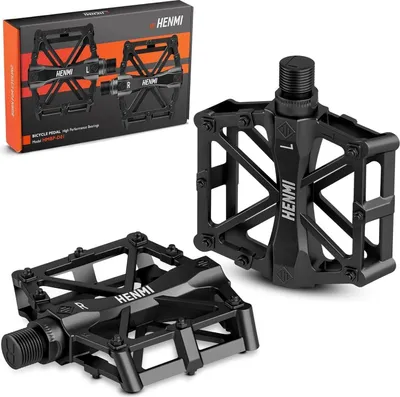 Zdjęcie produktu dla Pedały rowerowe HENMI 9/16 cala aluminiowe pedały MTB - antypoślizgowe i lekkie