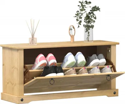 Produktbild von Möbel Schuhschrank Corona 99x32x47 cm Massivholz Kiefer - Schuhregale 4002784