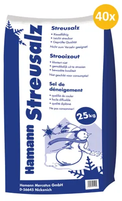 Produktbild von Cimco Streusalz, Sack mit 25kg, 40 Stk.