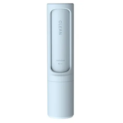 Image de Brosse pour enlever les poils d'animaux Petit rouleau à peluches réutilisable Épilateur autonettoyant - Bleu
