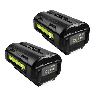Zdjęcie produktu dla Akumulator Ryobi 40V, pojemność 6000mAh, kompatybilny z narzędziami Ryobi, 2 PACK