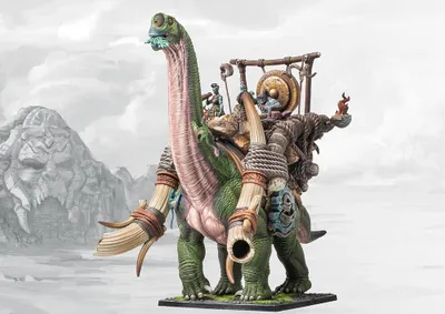 Produktbild von Wadrhun Drum Beast Miniaturen-Set mit Tontorr, rituellen Trommeln und Hörnern