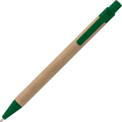 Produktbild von 10x Kugelschreiber aus Pappe / Farbe: grün