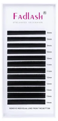 Image de Cils à volume multiples, épaisseur 0,07 mm, courbure J, longueur 8-14 mm, couleur noire