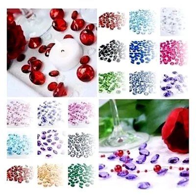 Produktbild von 100 Kristalle Diamanten Streuteile Dekosteine 12mm (Hellblau)