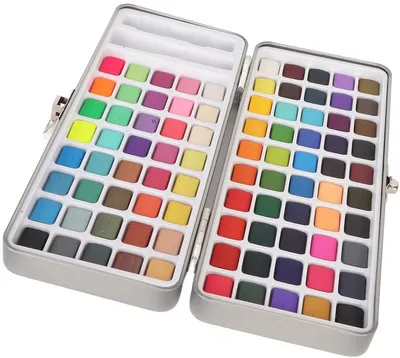 Produktbild von Aquarellfarben Set mit 90 Farben – Kreatives Malen für Kinder & Erwachsene