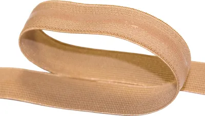 Gummilitze mit Silikonstreifen 10m x 10mm Gummiband elastisches Band rutschfest Farbwahl beige