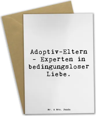 Produktbild von Mr. & Mrs. Panda valentinstagskarte Spruch Adoptiveltern Liebe - Weiß - Geschenk, Geburtstage, Handarbeit, Familienpflege, persönliche Erinnerungen, hochzeitskarten
