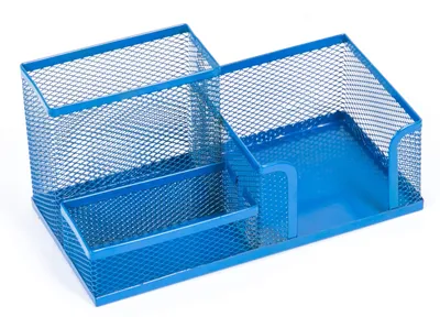 Produktbild von Leviatan Schreibtisch Organizer, Metall, Tischorganizer mit Zettelhalter, 205 x 103 x 98 mm, Marineblau