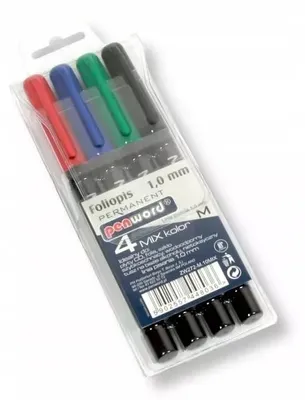 Image de Marqueur pour film plastique 1,0 mm, 4 couleurs - Penword