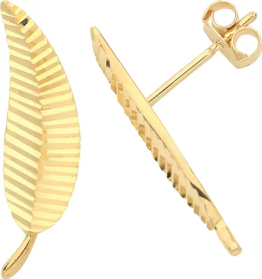Boucles D'oreilles Femme En Or 9 Carats (375/1000) - 16mm X 3mm, Neuves Avec étiquettes