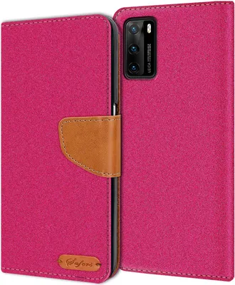 Produktbild von Handy Hülle Huawei P40 Tasche Wallet Flip Case Schutz Hülle Stoff Cover