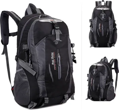 Produktbild von 40L Rucksack Trekking Wanderrucksack Wasserdicht Outdoor Sport Reiserucksack Damen Herren Schwarz Rucksäck