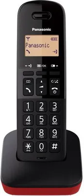 Produktbild von Panasonic KX-TGB610JTR Schnurloses DECT-Telefon Schwarz und Rot LCD-Display 50 Kontakte