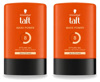 Produktbild von 2 x Taft Men Maxx Power Gel 8 - Styling Gel - 300 ml - Vorteilspackung - 2 Stücke