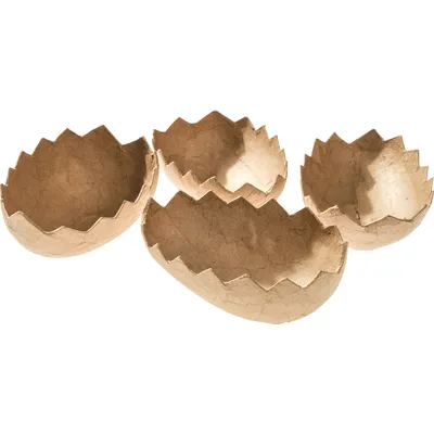 Produktbild von EDUPLAY 210265 Karton-Eierhälfte, natur, 4-teilig (1 Set)