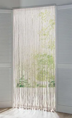 Produktbild von Türvorhang "Rope" aus Poly-Baumwolle, 90x200 cm, Balkontür Insektenschutz Vorhang, Fliegenvorhang, Fadenvorhang