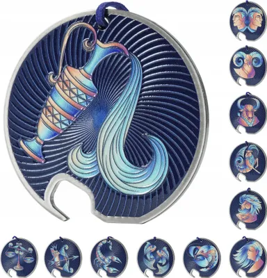 Produktbild von KADAX Flaschenöffner "Callas", Kapselheber, Zodiak Design, Bieröffner aus Edelstahl, Wassermann, 7 cm