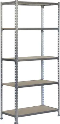Produktbild von PROREGAL Schwerlastregal BIG MULI | HxBxT 200x100x40cm | 5 Fachböden | Fachlast 150kg | Verzinkt | Lagerregal Kellerregal Werkstattregal Metallregal Fachbodenregal Steckregal