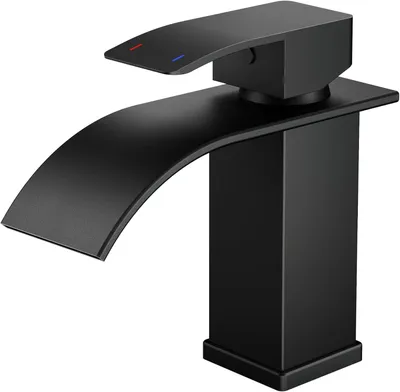 Produktbild von Badarmatur schwarz, Einhandmischer, Höhe 80 mm, Wassersparend, für das Badezimmer