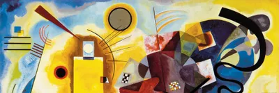 Produktbild von Wassily Kandinsky Kunstdruck Bild - Gelb Rot Blau, 1925 (53 x 158 cm)