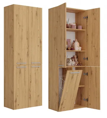 Produktbild von Badezimmer-Hochschrank Heinrich Artisan-Eiche mit 3 Türen