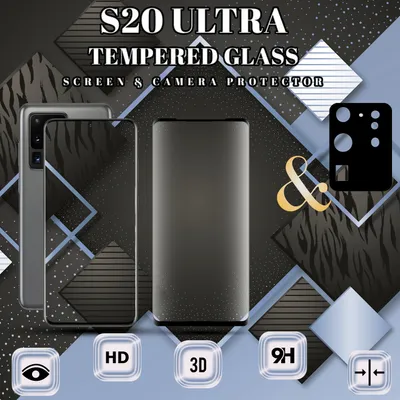 Obrázek produktu pro Ochranný kryt displeje a objektivu Samsung Galaxy S20 ULTRA z tvrzeného skla 9H