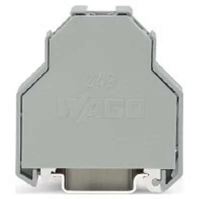 Obrázek produktu pro WAGO Bezšroubová koncová svorka;šířka 14 mm;pro montážní lištu 35 x 15 a 35 x 7,5;šedá 249-197
