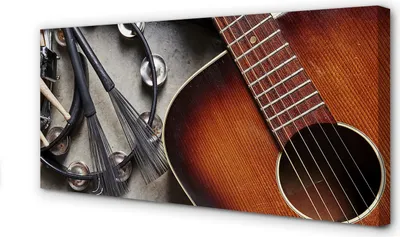 Imagen del producto de Cuadro decorativo para pared, 100x50 cm, diseño de micrófono de guitarra