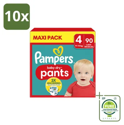 Immagine prodotto di 10 pannolini assorbenti Pampers Baby-Dry, taglia 4, confezione grande - 10 pezzi