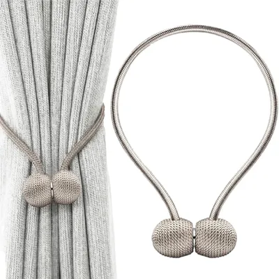 Obrázok produktu pre Magnetická spona na závesy magnetický úchyt na záclony béžová raffhalter klips na rýchle zopnutie 45 cm