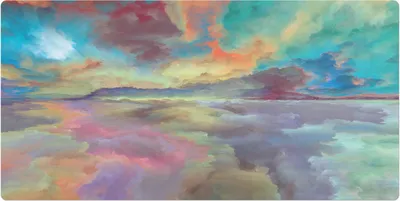 Produktbild von Wolken In Pastelltönen– Schreibtischunterlage – Schreibtisch Tischunterlage – 120x60 cm – Unterlage Groß Schreibtischmatte