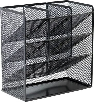 Image de APT DA513 Organisateur de bureau en fil métallique, noir