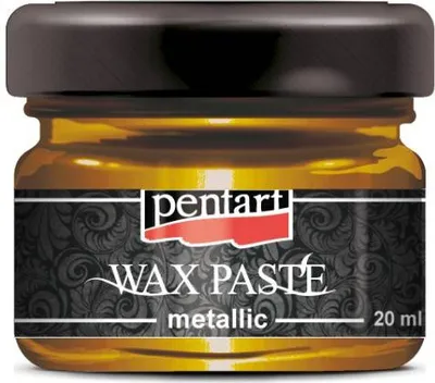 Zdjęcie produktu dla Pasta woskowa metaliczna - wax paste metallic - złoto miodowe / honey gold - 20ml - Pentart
