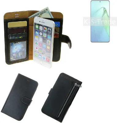 Produktbild von K-S-Trade Schutz Hülle kompatibel mit Oppo Reno8 Pro+ Klapphülle Case Phone cover Slim Handytasche Handy Hülle schwarz aus Kunstleder (1 Stk)