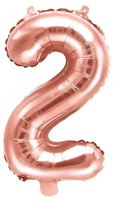 Produktbild von ABCBallonzahl ca. 35cm #2 Rosegold