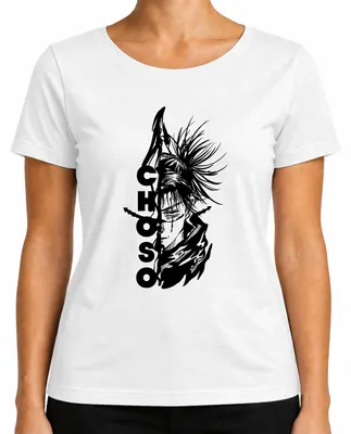Produktbild von Jujutsu Kaisen Choso Anime Halbgesicht Manga blutig düster Damen T-Shirt, Weiß, XL