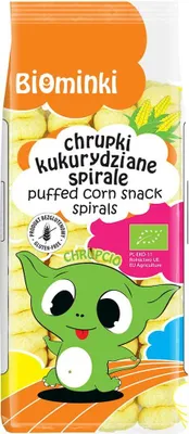 CHRUPKI KUKURYDZIANE SPIRALE BEZGLUTENOWE BIO 60 g - BIOMINKI
