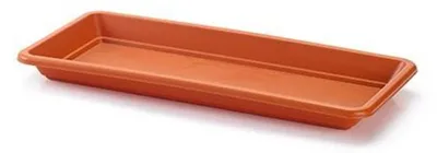 Produktbild von Plasticforte Pflanzgefas Wasserauffangschale - terrakotta - rechteckig - 39 x 18 cm - Blumenkasten