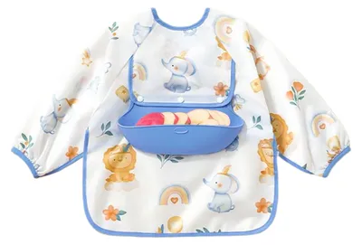 Image de Bavoir imperméable avec manches pour bébés